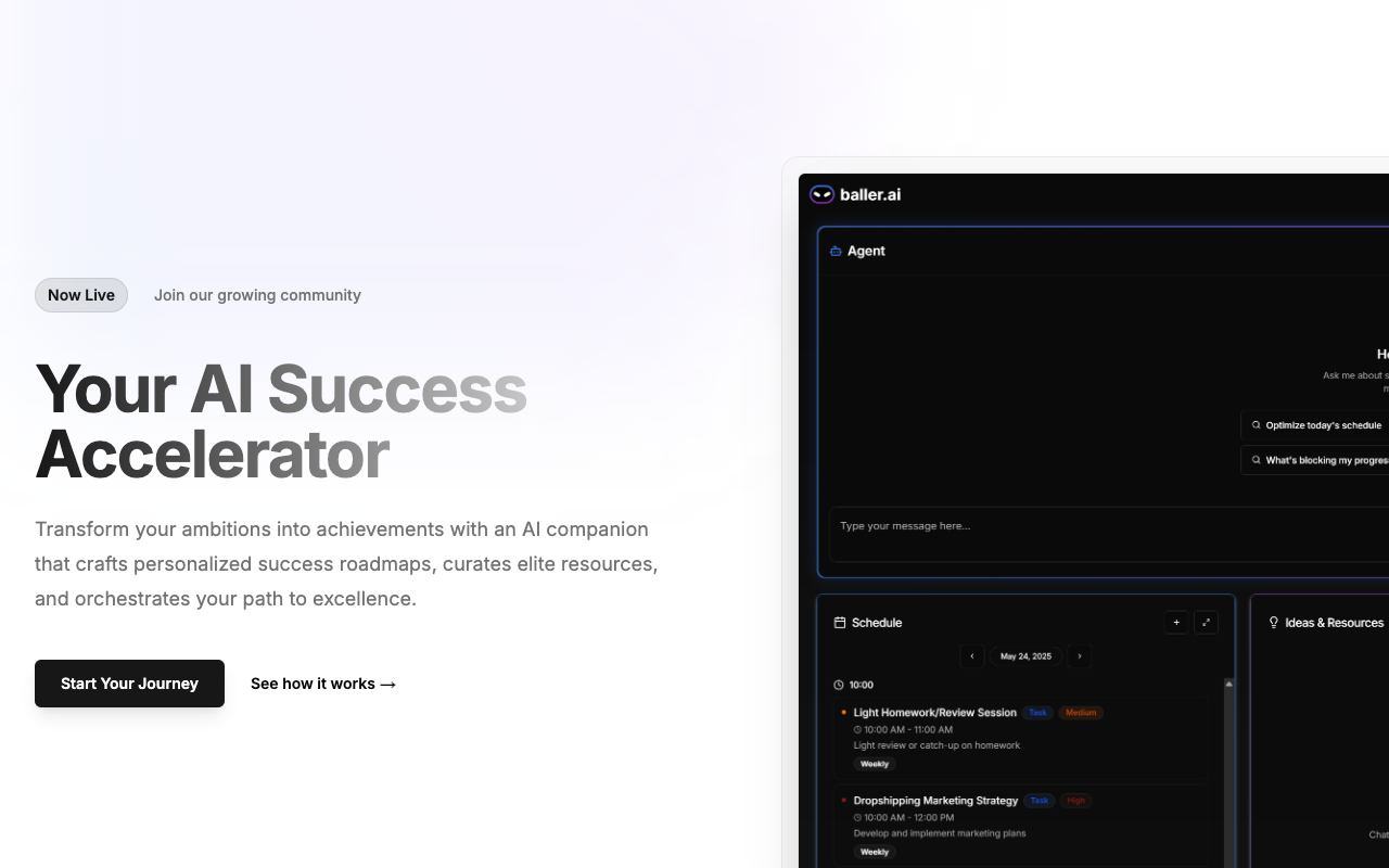 baller.ai - A personal AI assistant that helps you achieve your goals