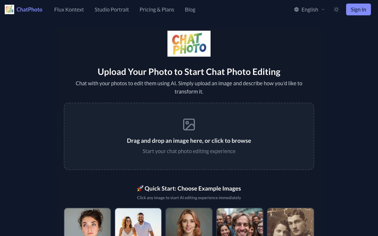 Chat Photo - An AI image editor that lets you transform your photos through conversation