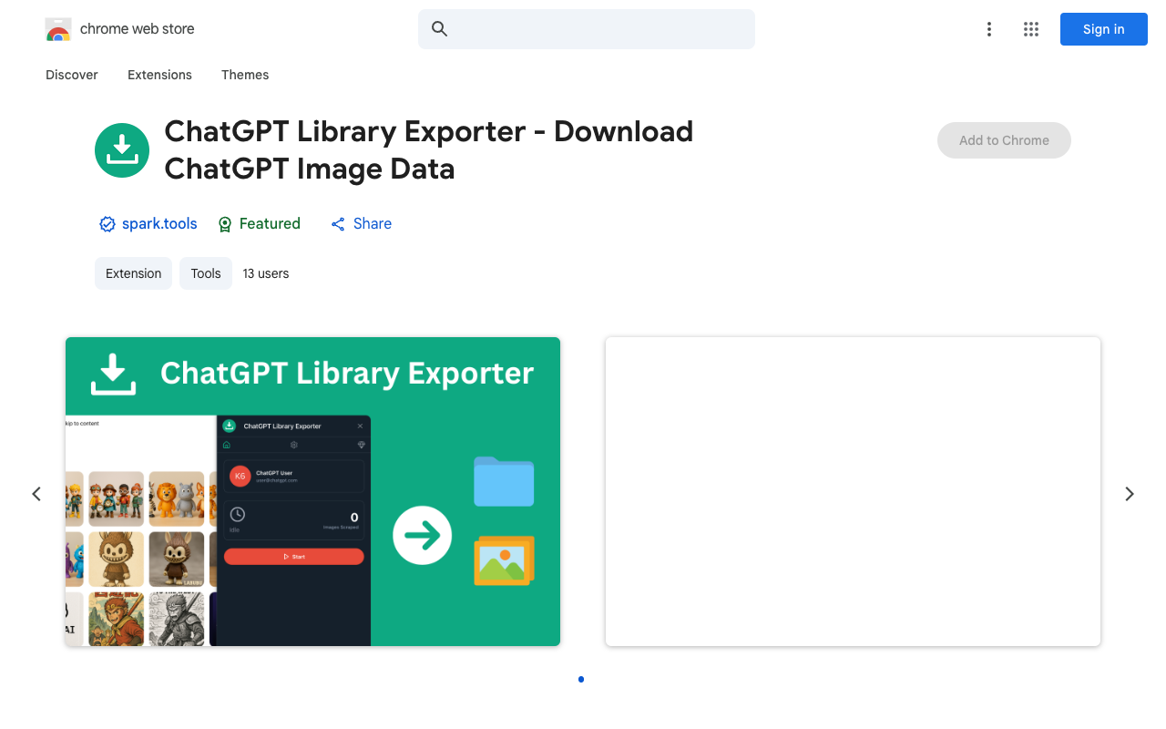 ChatGPT Library Exporter - Bulk download ChatGPT-generated images and export metadata