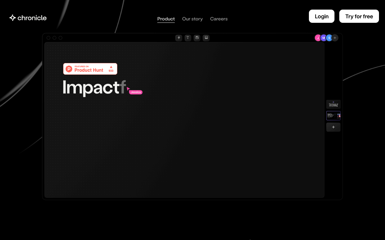 Chronicle - Stunning presentations with AI that require no design skills
