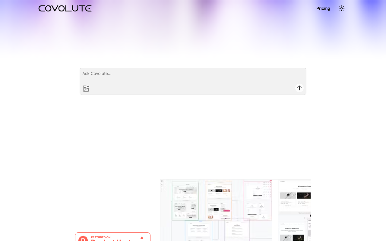 Covolute - An AI-powered editor for creating websites on a collaborative canvas