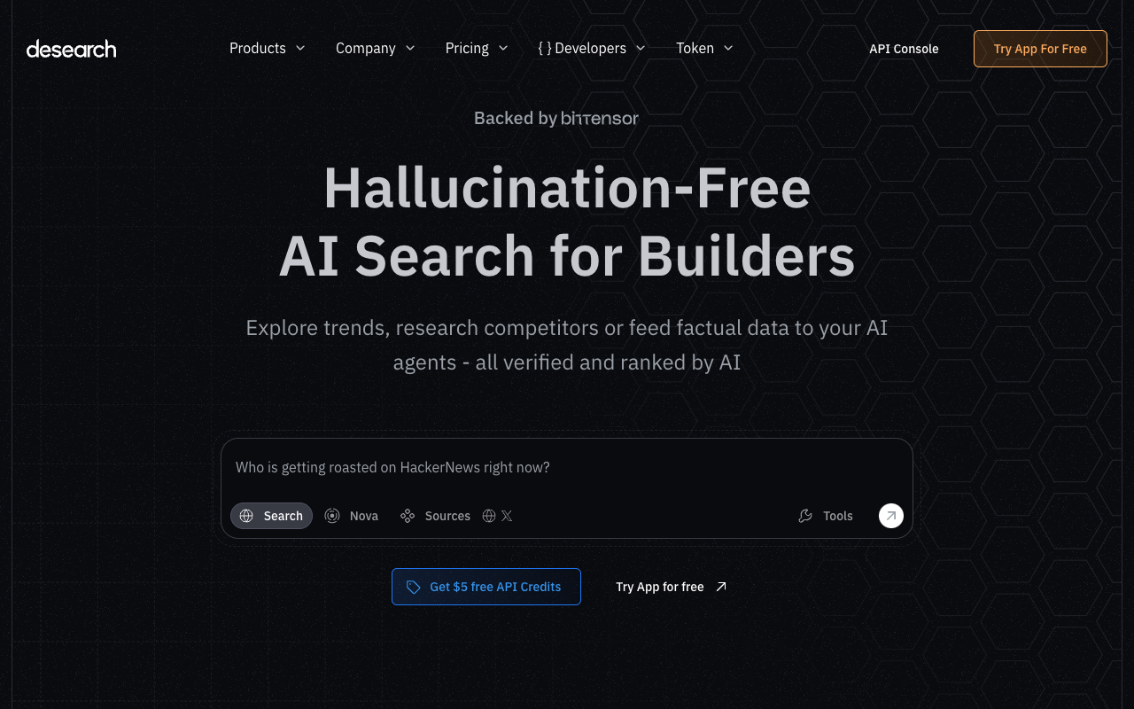 Desearch - The First Decentralized AI Search Engine for Developers and Researchers
