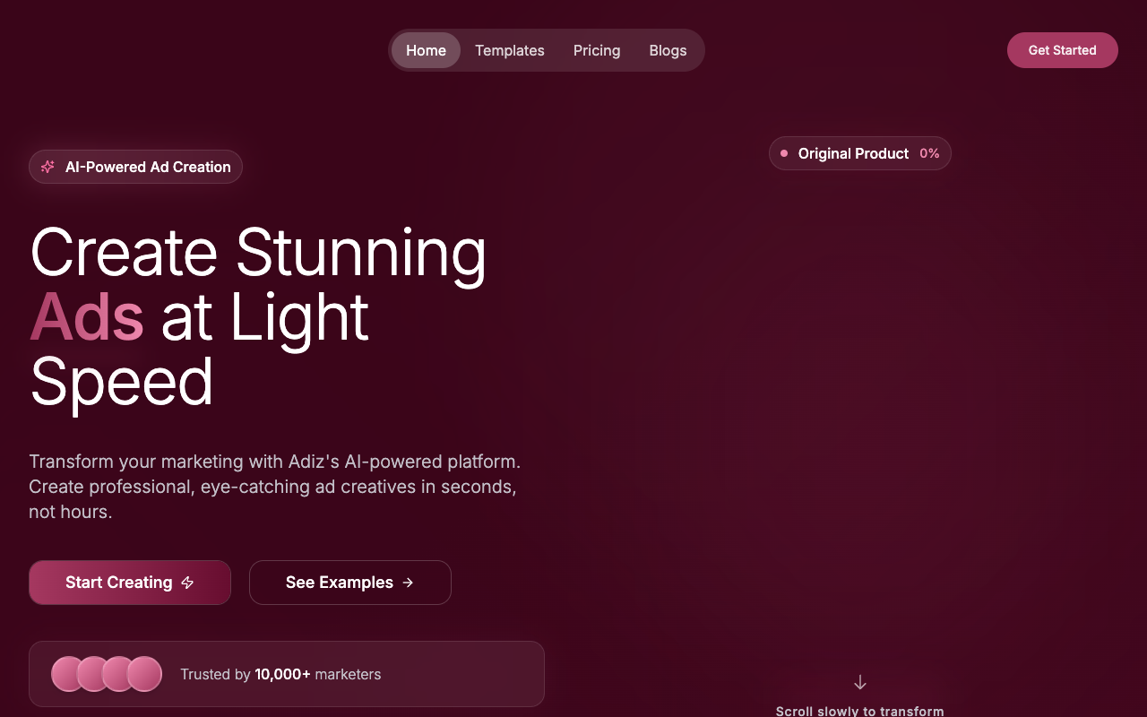 Adiz - Create high-performing ads in seconds with an AI ad generator tool