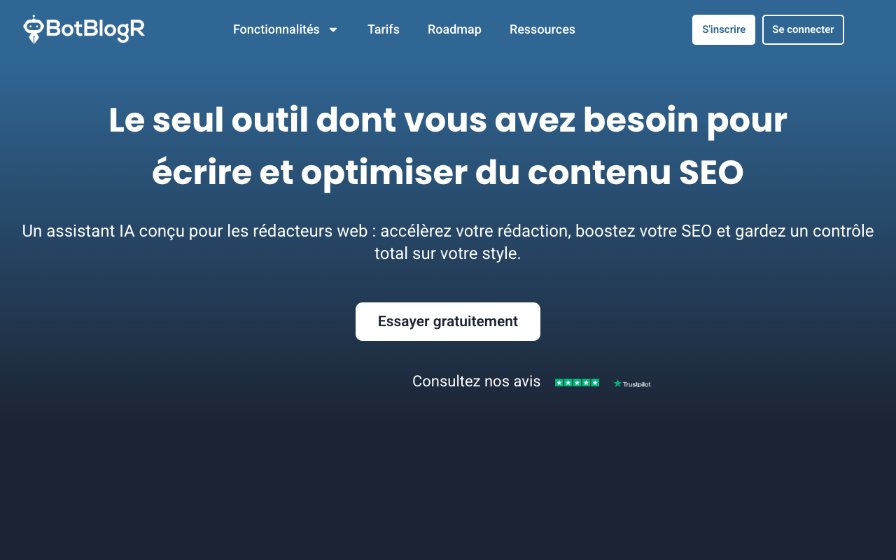 BotBlogR - An AI-powered SEO post editor for French content creators