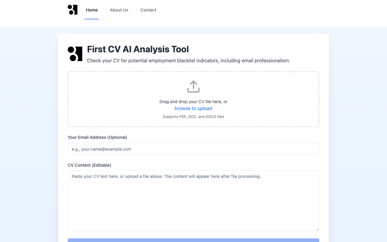 CV AI Analysis Tool - Identify Employment Red Flags in Your Resume