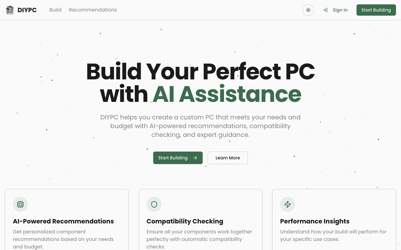 DIYPC - An AI-powered assistant to help you build your perfect PC