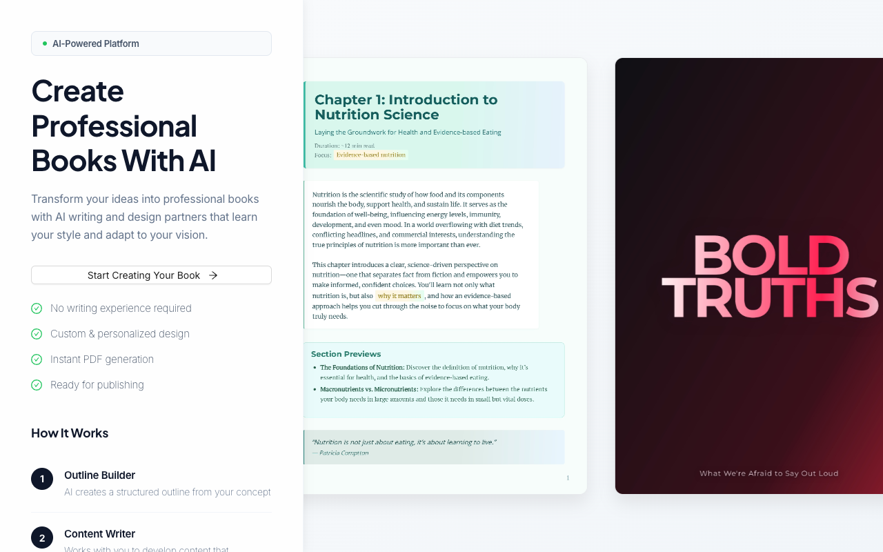 eBooks.run - Create professional eBooks with AI writing and design