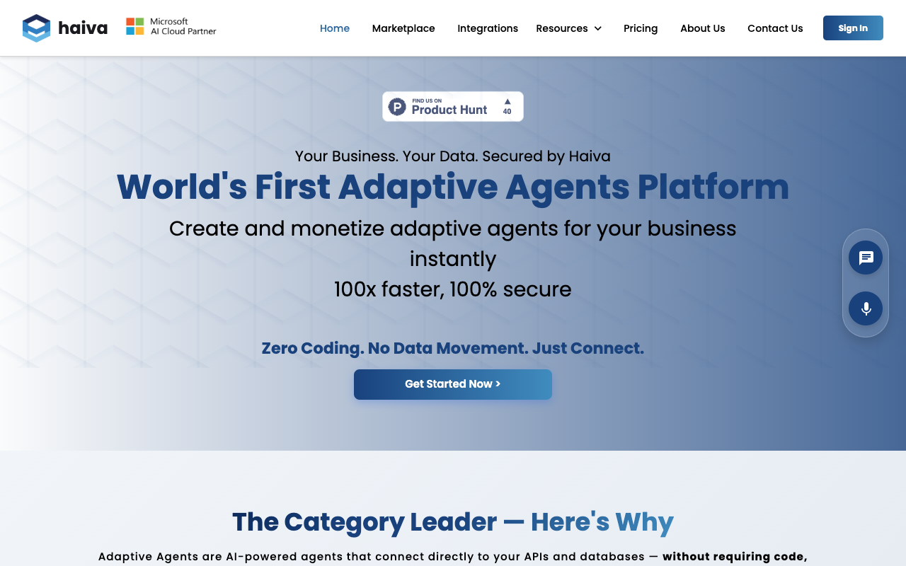 Haiva - Plug-and-Play AI Adaptive Agents for APIs and Databases