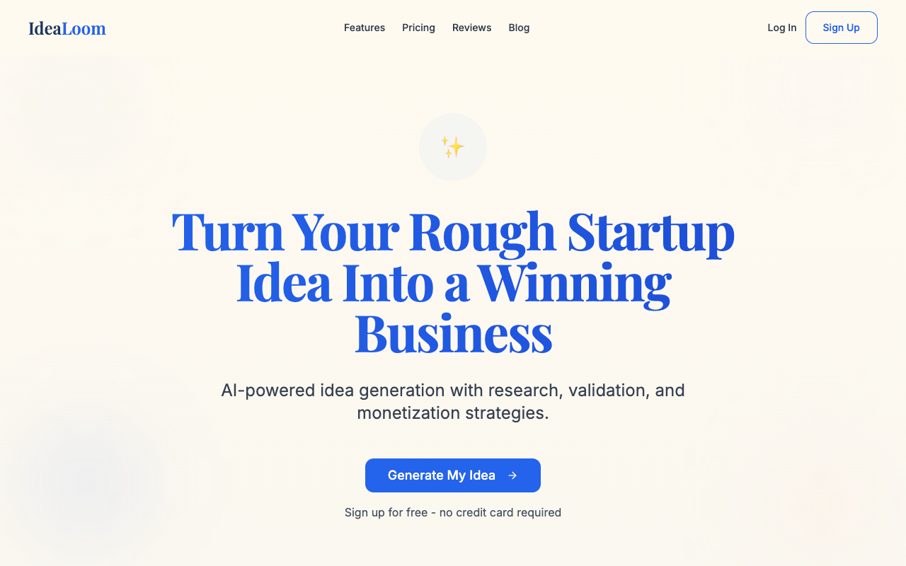 IdeaLoom - Transforming Ideas into Validated Startup Concepts with AI