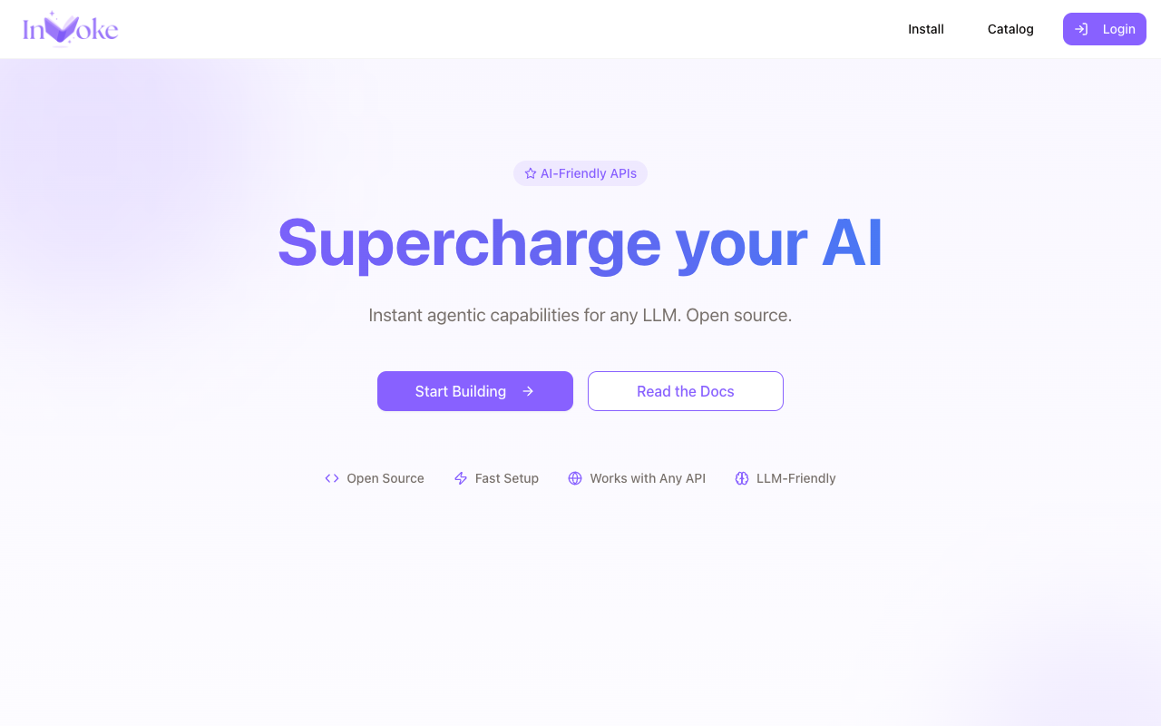 Invoke Network - Connect LLMs to Real API Services for Actionable AI