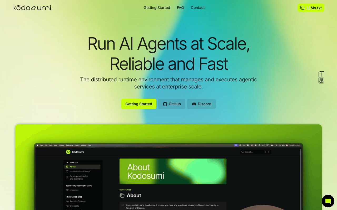 Kodosumi - A runtime environment to execute agentic services at scale