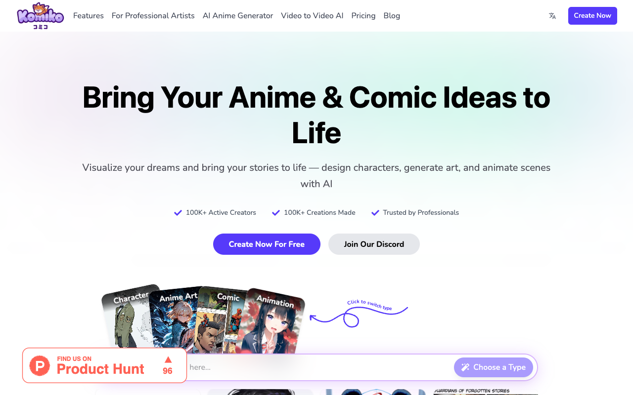 Komiko - An all-in-one AI platform for creating anime and comics