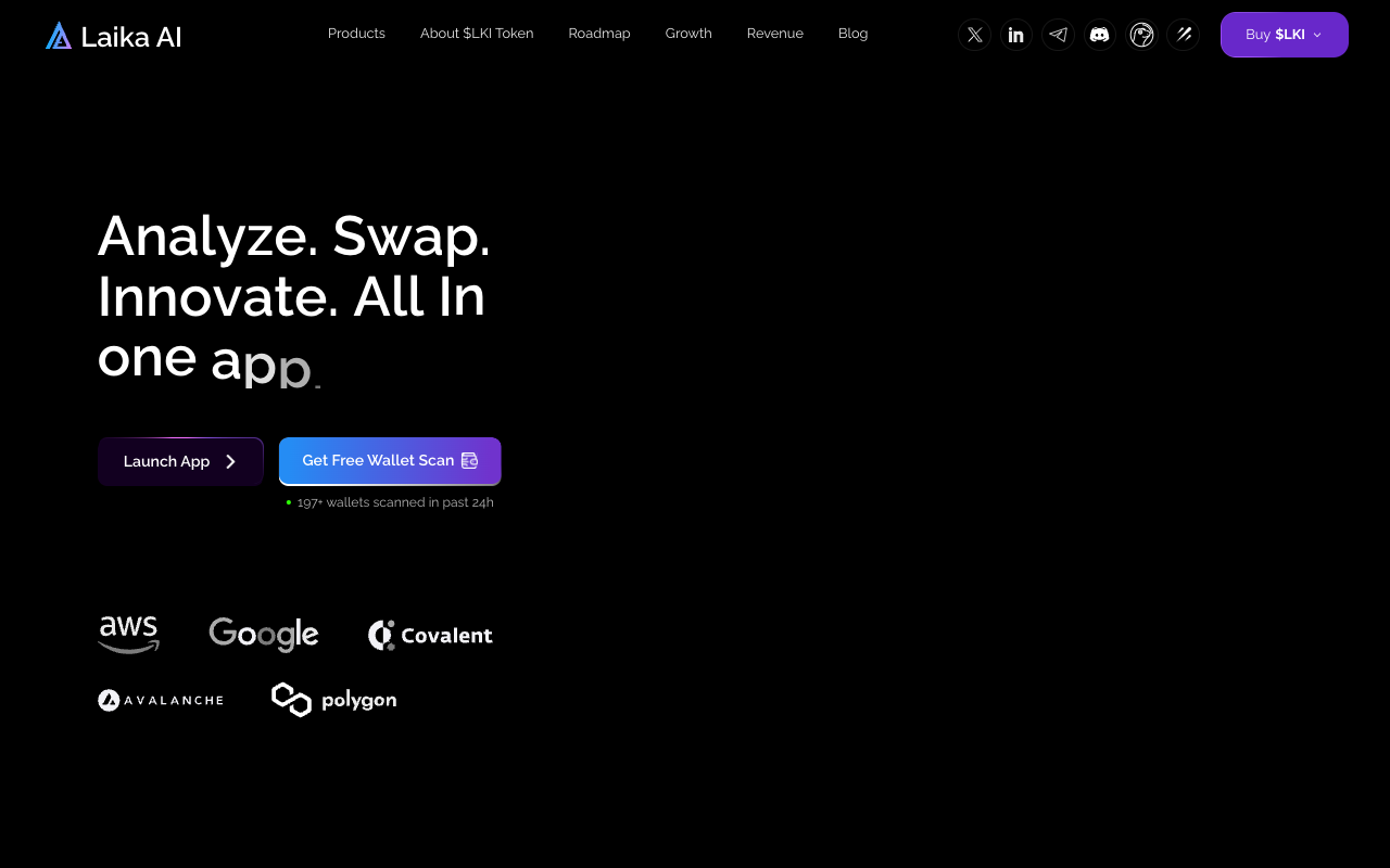 LAIKA AI - A web3-powered AI assistant for blockchain data analytics AI blockchain cryptocurrency