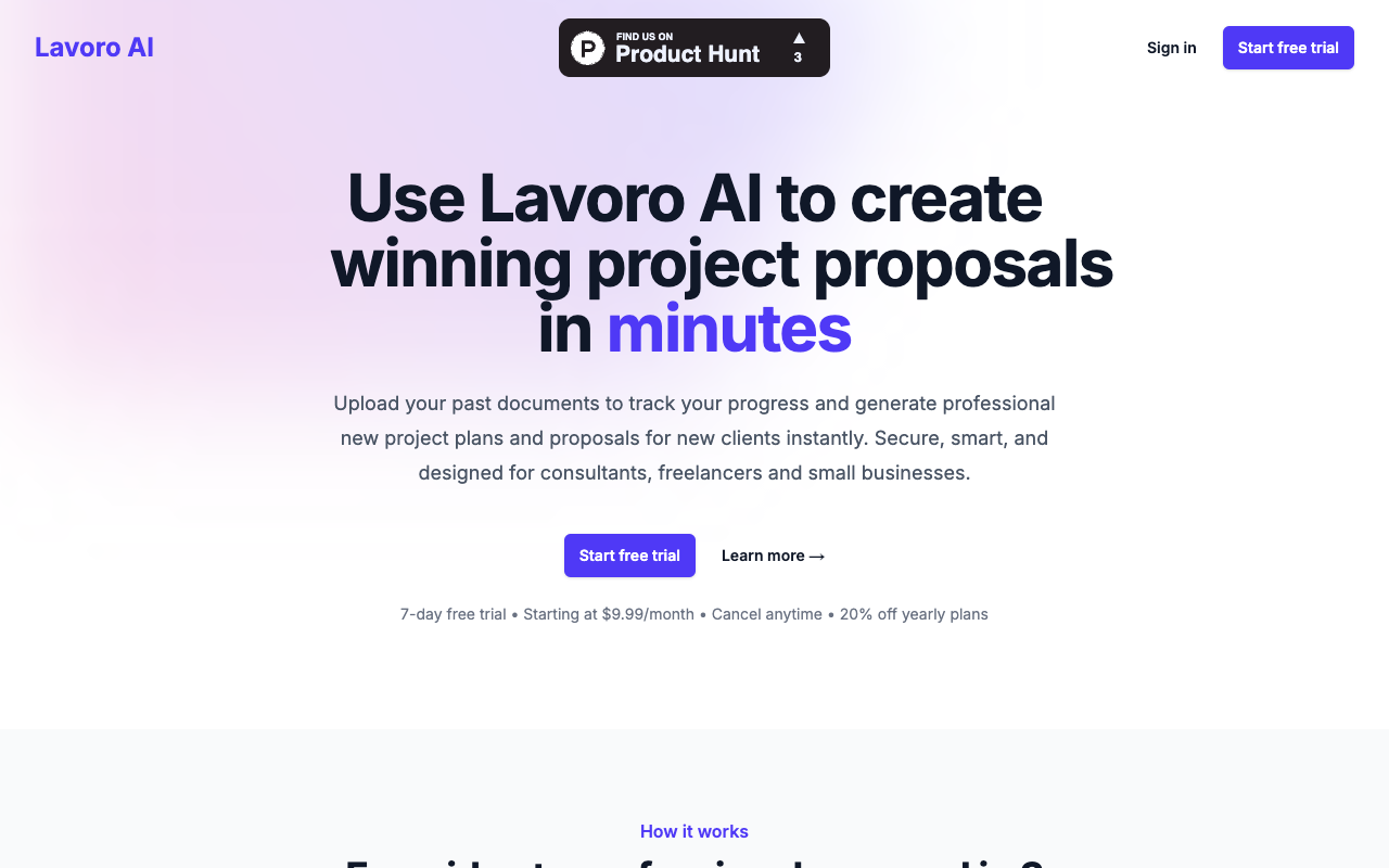 Lavoro AI - Create Winning Project Proposals in Minutes