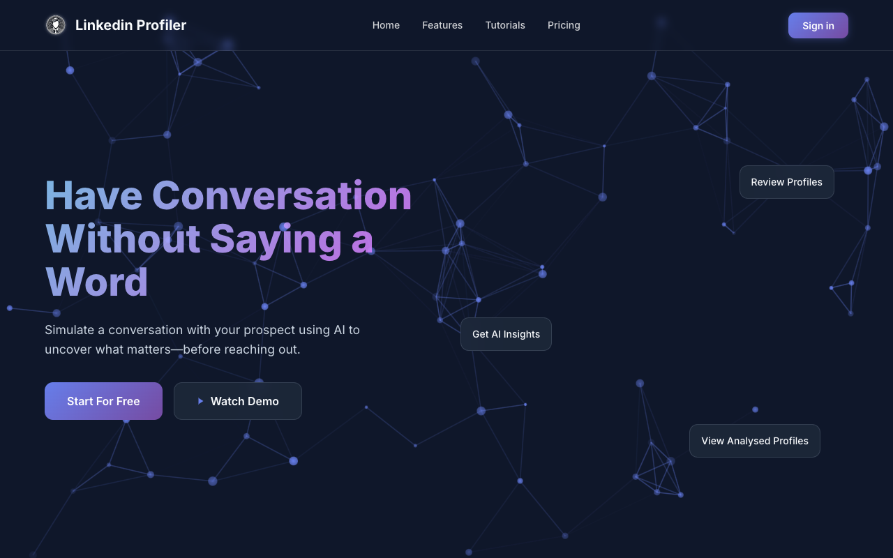 LikedinProfiler.ai - A tool to analyze LinkedIn profiles for better pitches and faster closures