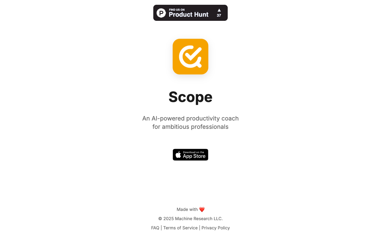 Scope - An AI-powered productivity coach designed to boost your productivity
