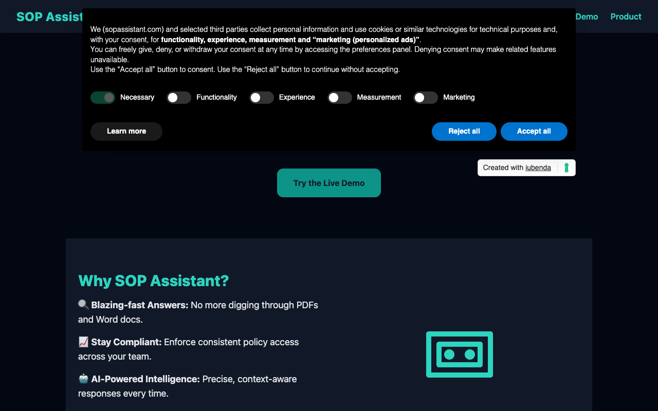 SopAssistant - An AI tool that provides instant answers from your company's SOPs