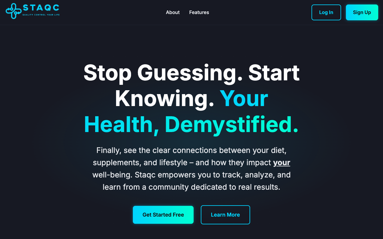 Staqc - A platform to track your health and crowdsource insights from the community