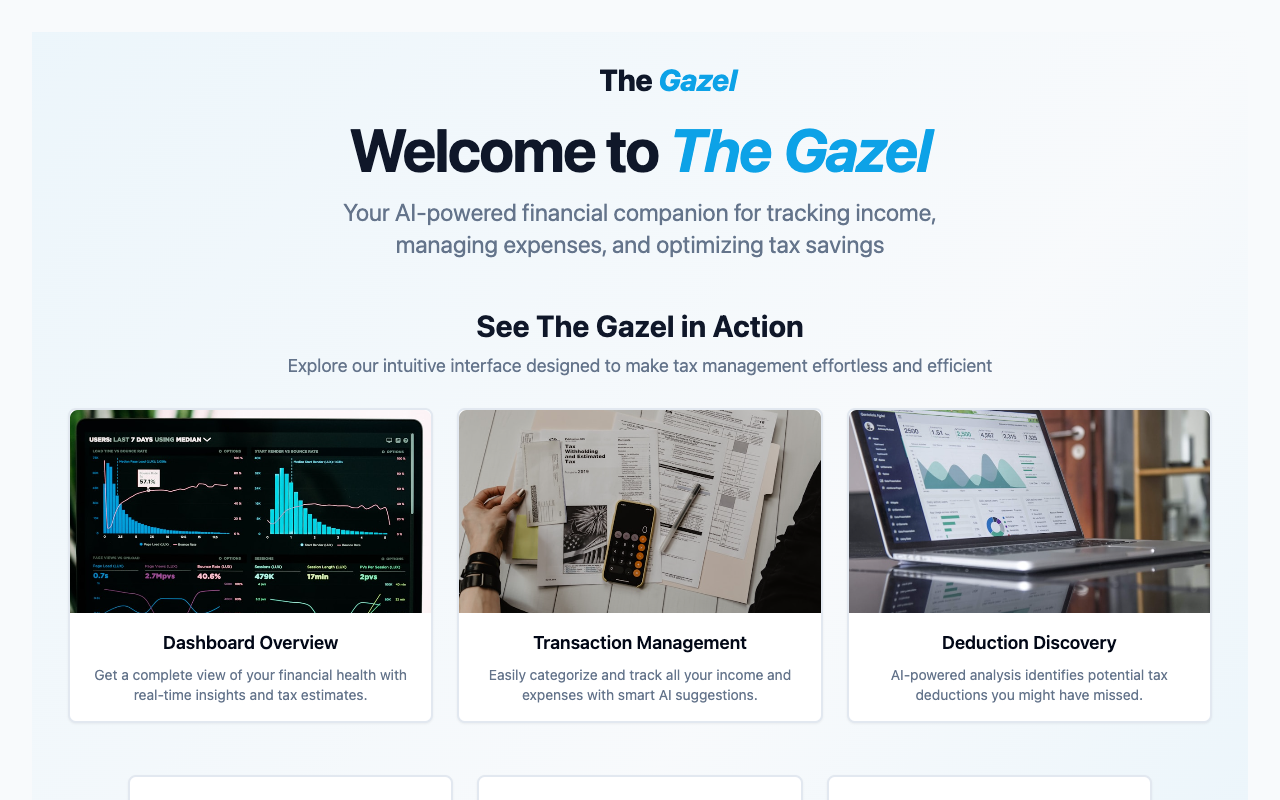 The Gazel - An AI-powered financial assistant for tax management and planning