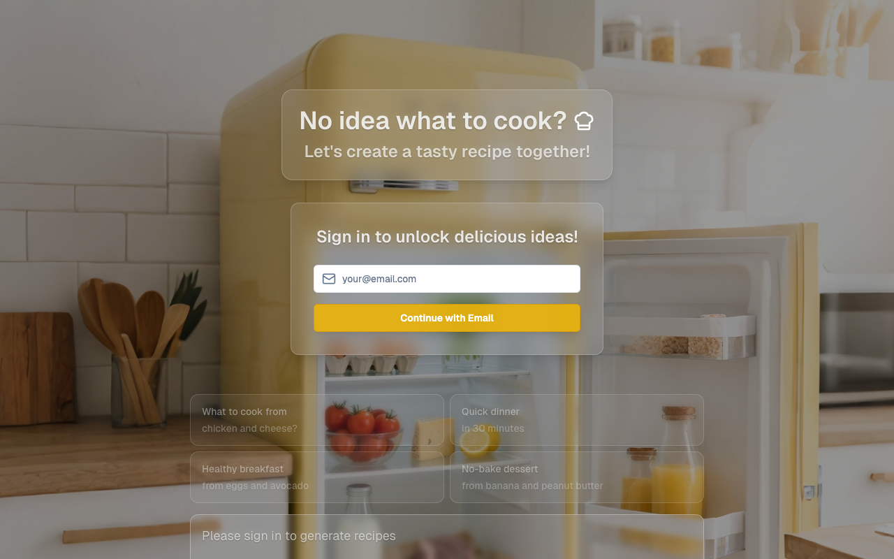 Verve Food - AI Recipe Generator: Tasty recipes based on what’s already in your fridge