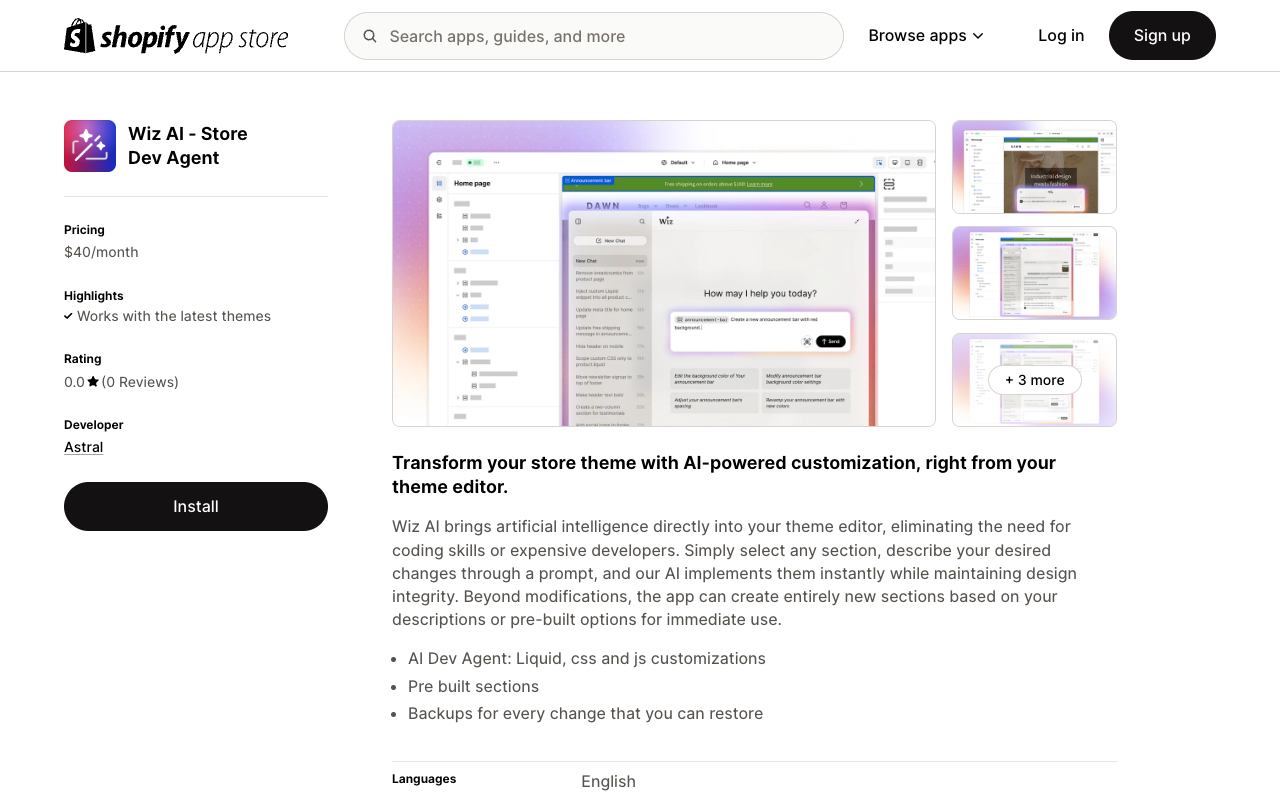 Wiz AI - Your AI coding assistant for Shopify theme development