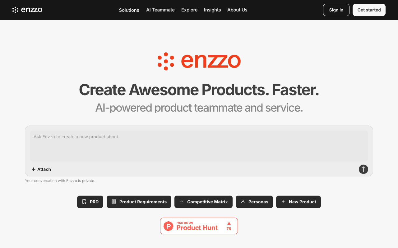Enzzo PM - An AI Product Manager that handles your tasks quickly