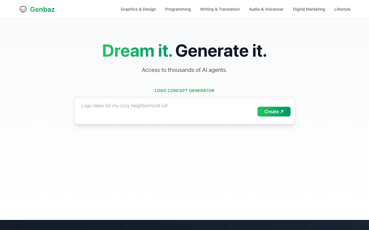 Genbaz - Access thousands of AI agents to create and generate anything you need