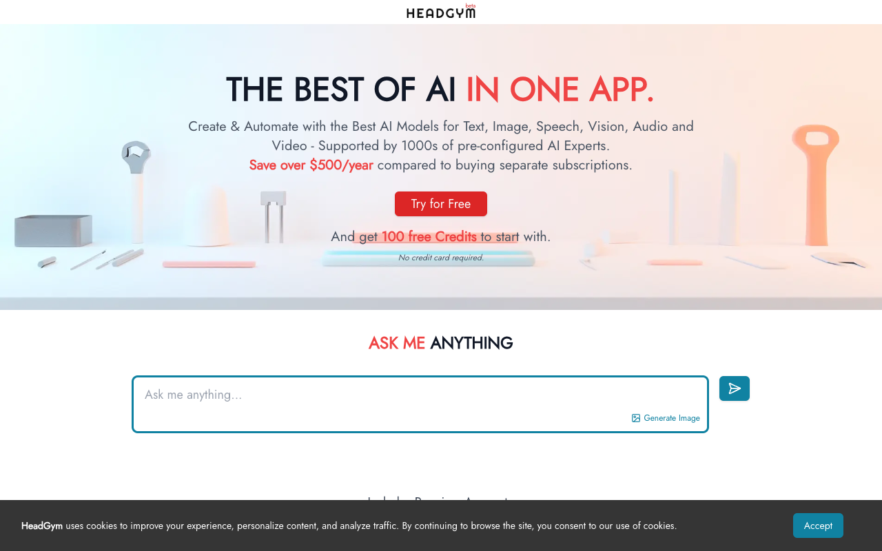 HeadGym - The Best of AI, in One App