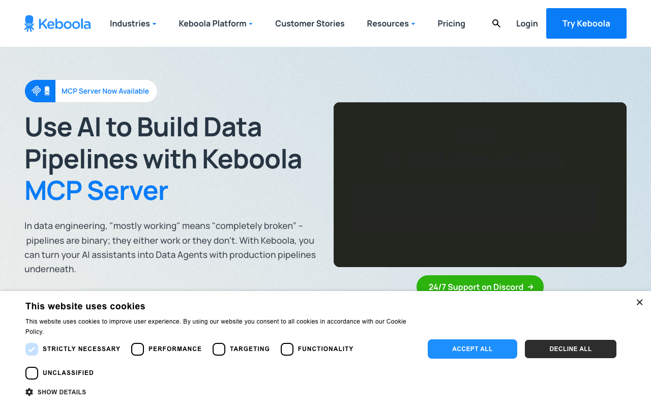 Keboola MCP Server - Build production-grade data pipelines with just a prompt