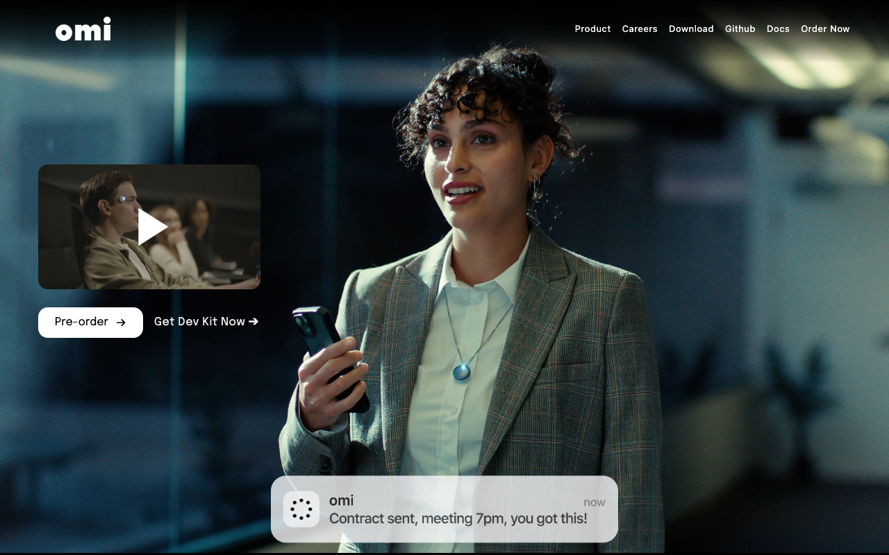 Omi - An AI-powered wearable that captures conversations and turns them into actionable insights