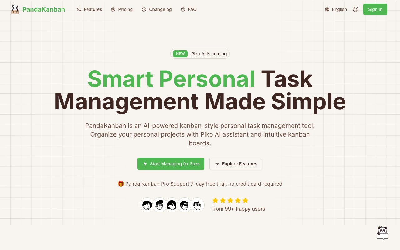 Panda Kanban - Your personal Kanban, supercharged by AI