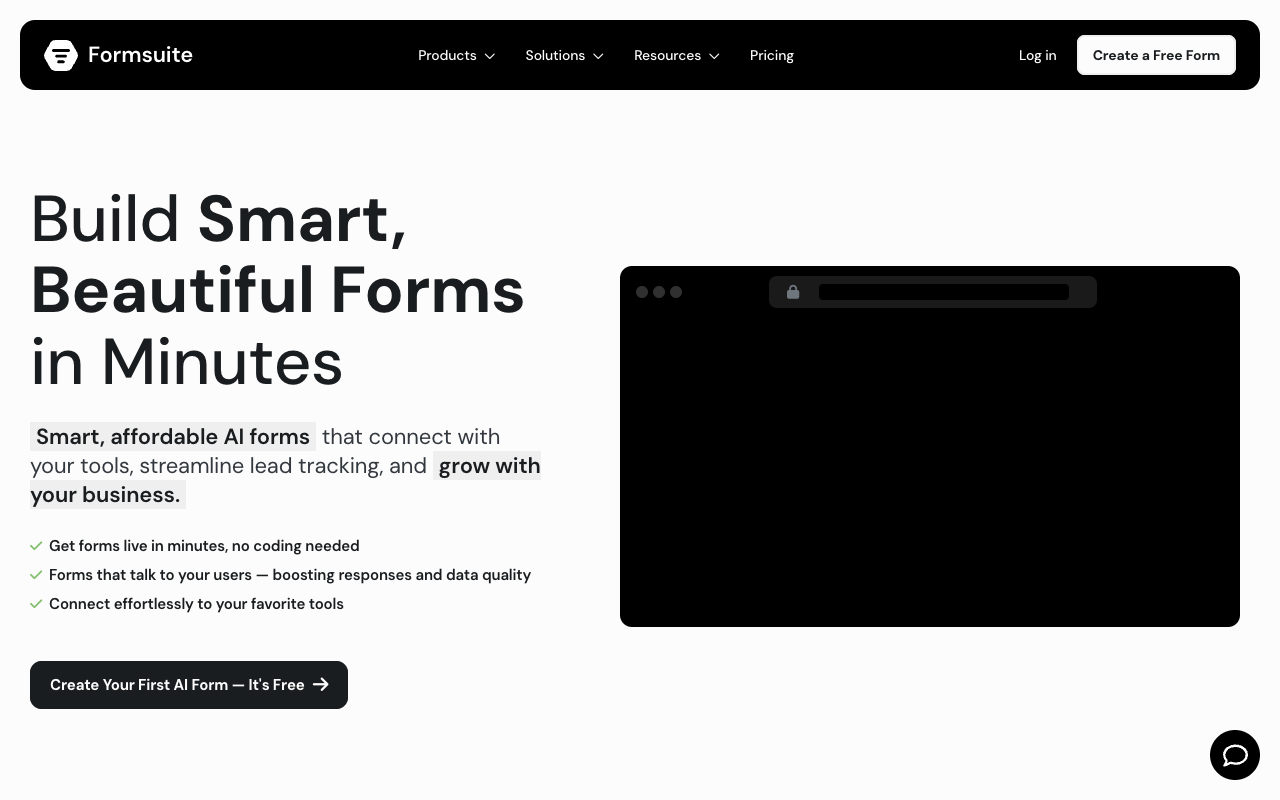 Formsuite - AI-Powered Forms that are Beautiful, Brand-Aligned, and Conversational