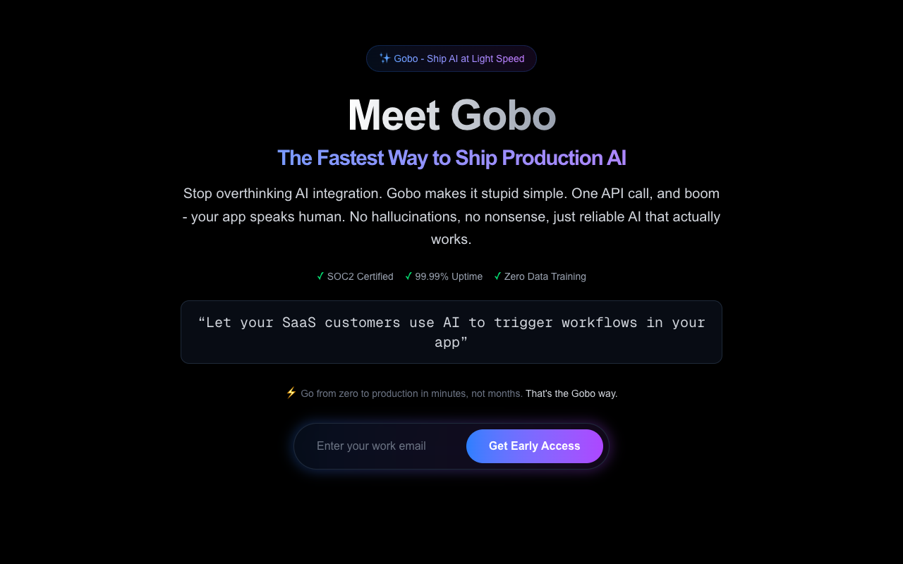 Gobo - Deploy AI agents in your app with trust, speed, and control