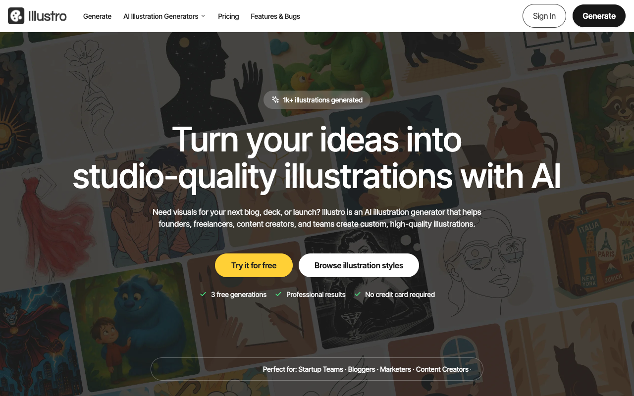 Illustro - Create Studio-Quality AI Illustrations Effortlessly