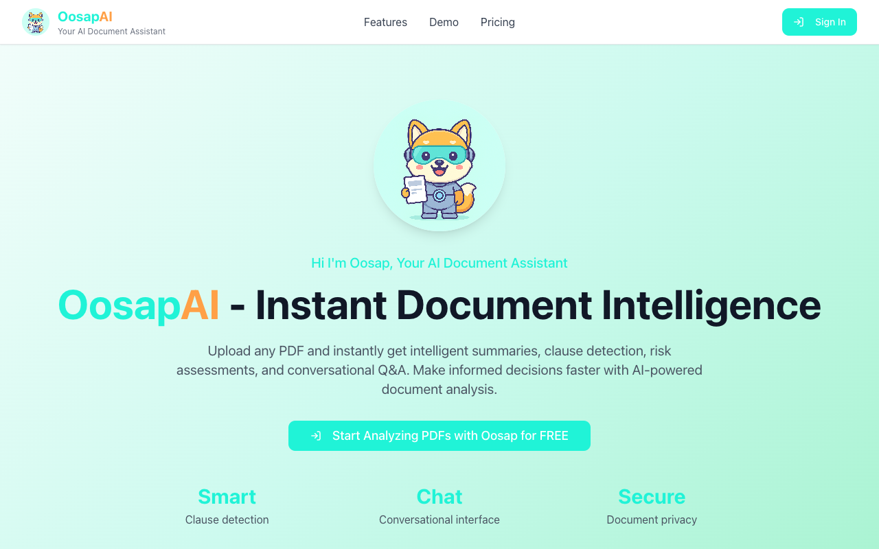 OosapAI - An AI-powered assistant for analyzing and summarizing your PDFs