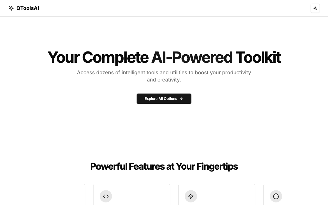 QToolsAI - Your Complete AI-Powered Toolkit for Productivity and Creativity