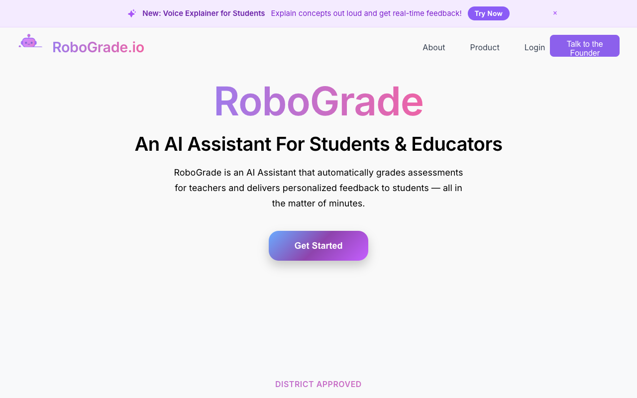 RoboGrade.io - An AI app that automates the grading process for teachers