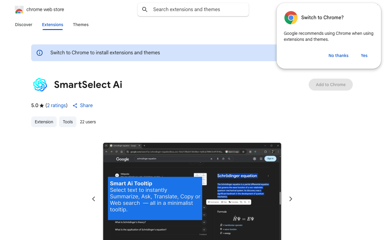 SmartSelect AI - A Chrome extension that enhances text selection with instant AI insights Chrome extension AI productivity