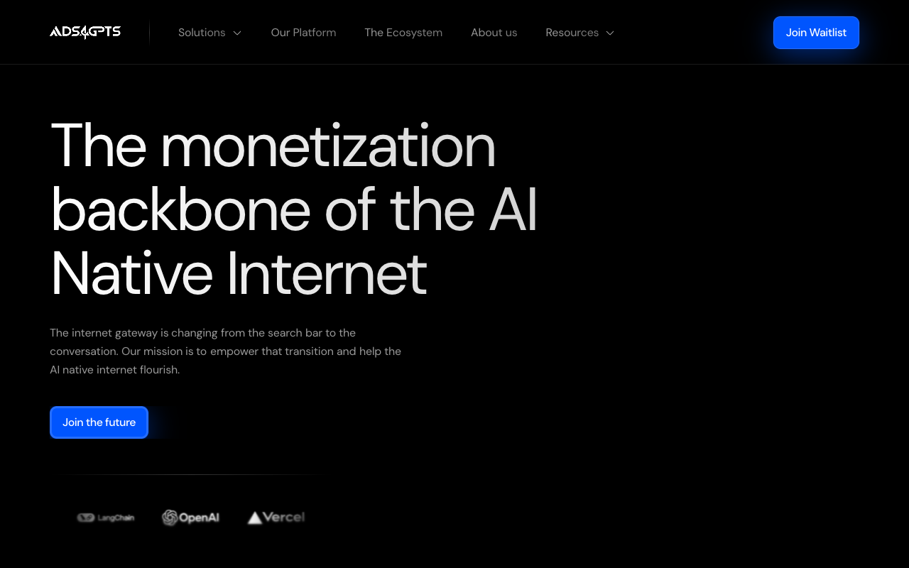 ADS4GPTs - The AI Native Ad Network for Programmatic Advertising
