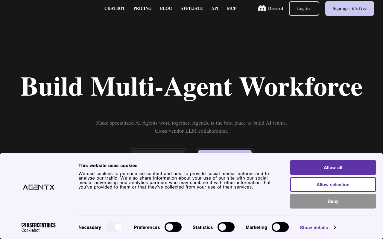 AgentX - A platform to build collaborative AI agent teams for enhanced productivity