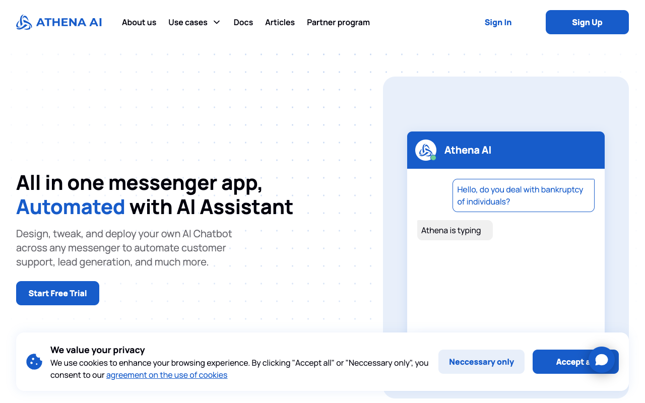 Athena AI - Automate chats, qualify leads, and sync CRM—all in one inbox