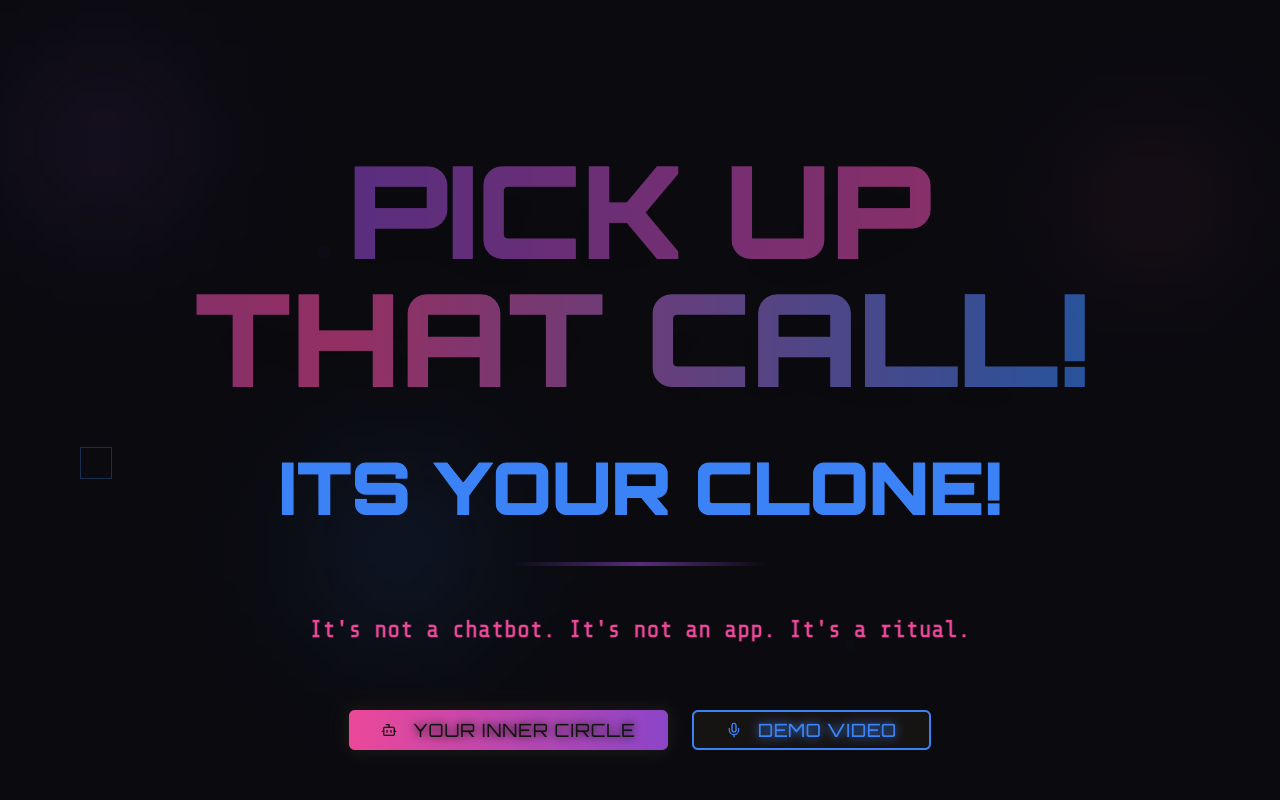 Calling Clones - A voice experiment that lets you talk to your future self