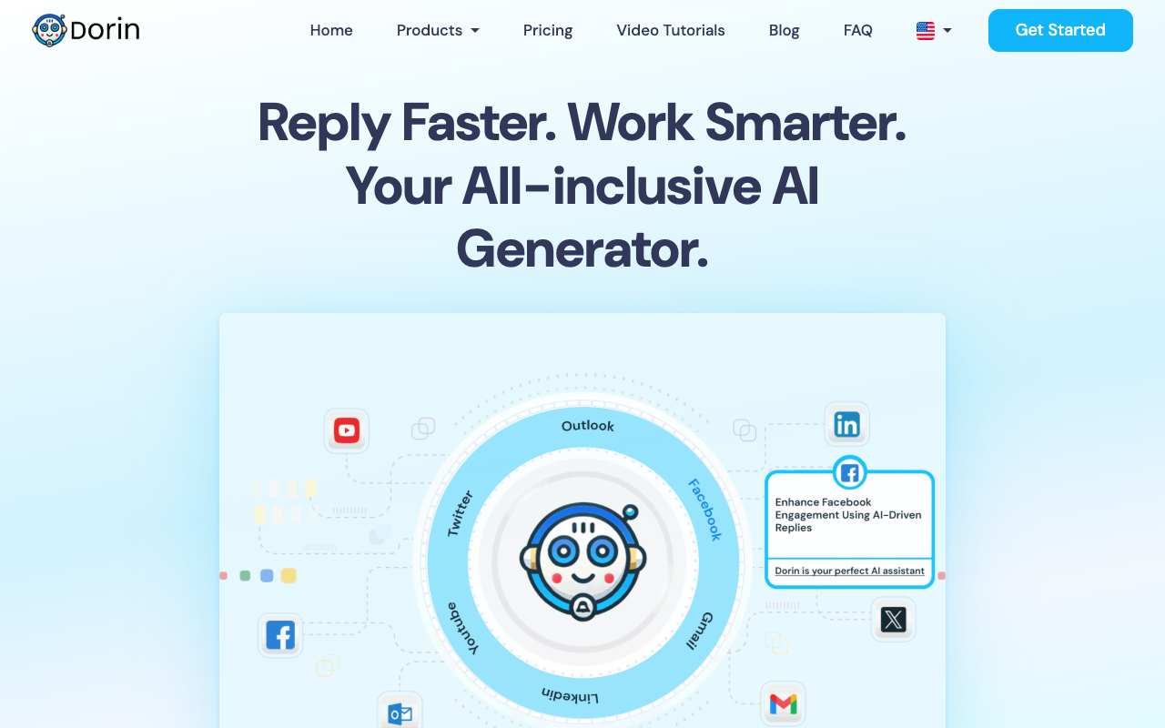 Dorin AI - An all-in-one AI assistant that helps you reply faster and work smarter