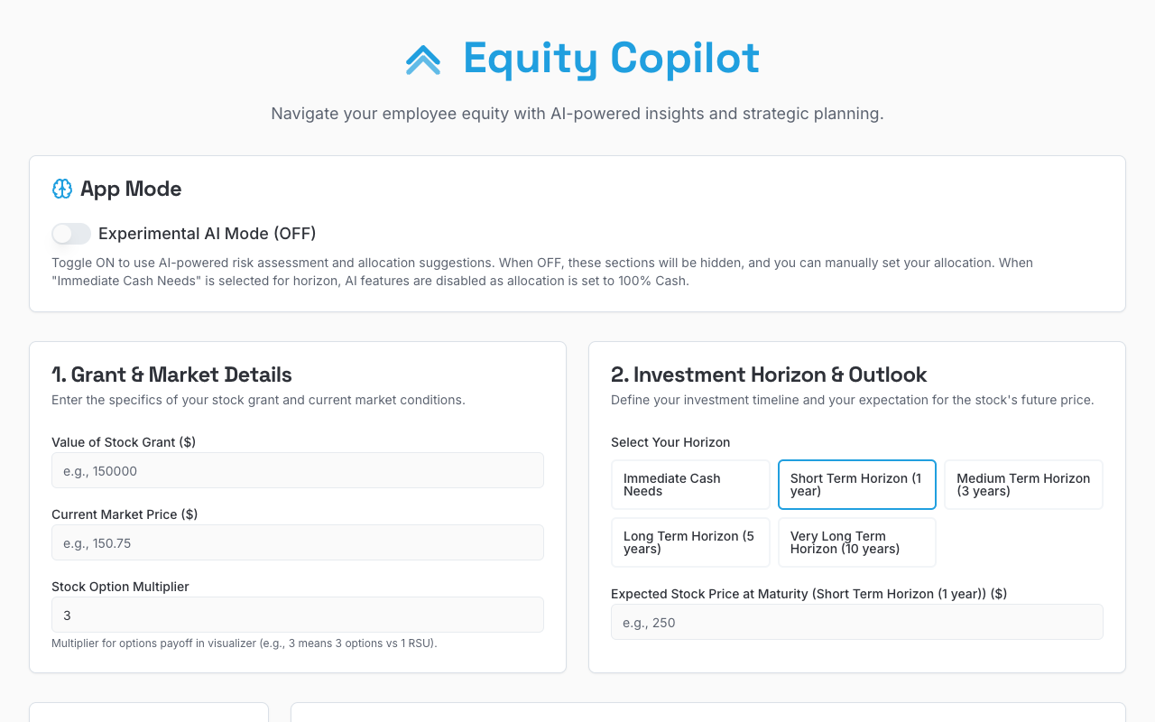 Equity Copilot - An AI assistant for allocating your big tech equity grants