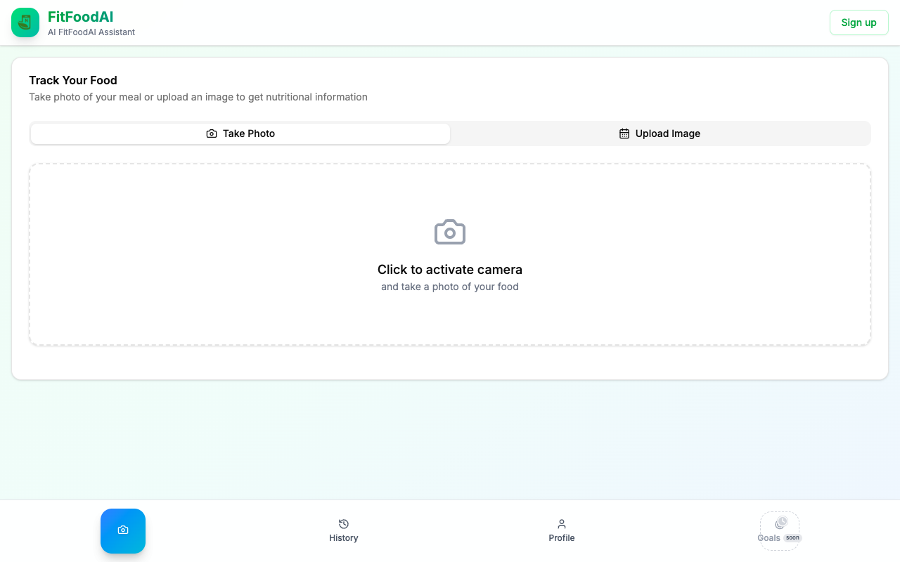 FitFoodAI - Track Your Food with AI Intelligence to Get Nutritional Information
