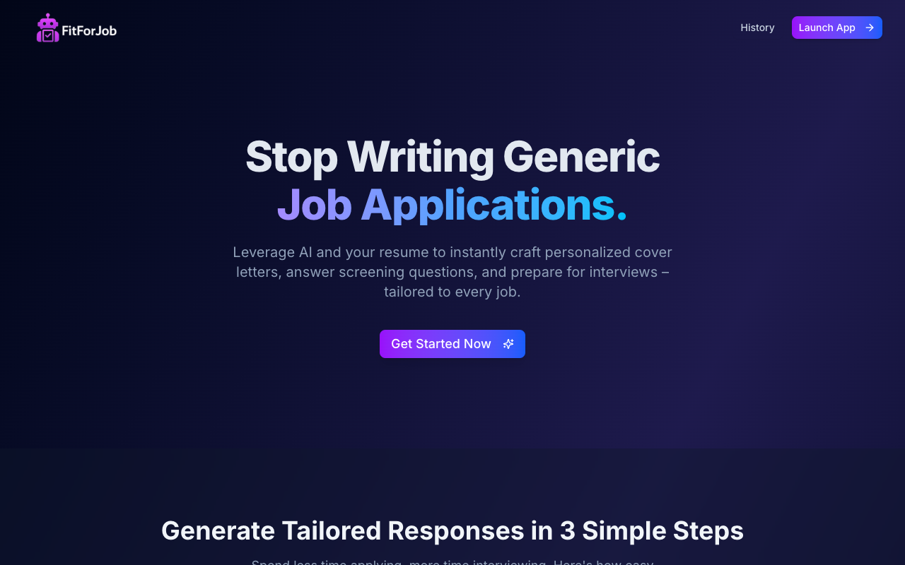 FitForJob - An AI-powered assistant that helps you create personalized job applications