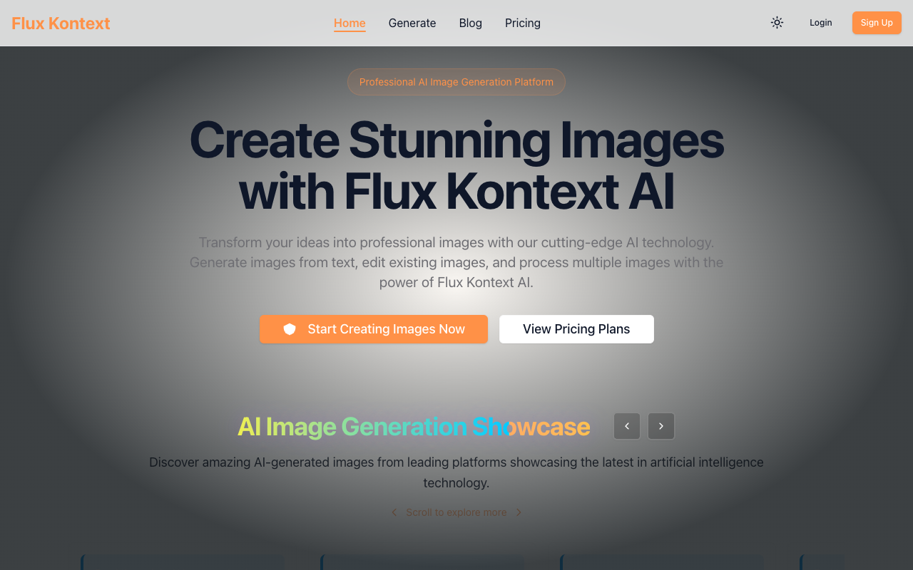 Flux Kontext - A Global AI Image Generation and Editing Platform