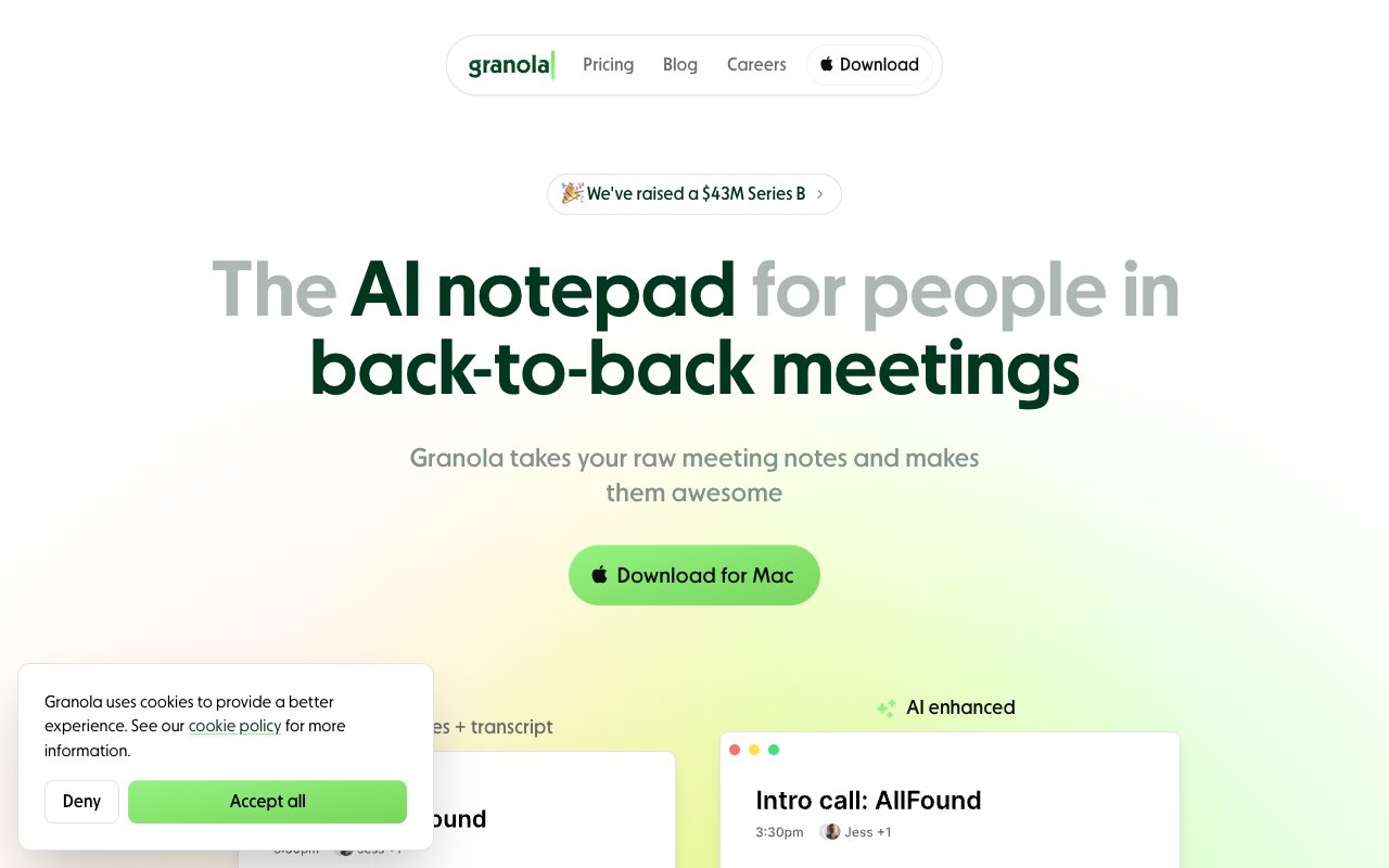 Granola - An AI notepad that transforms your meeting notes into actionable insights