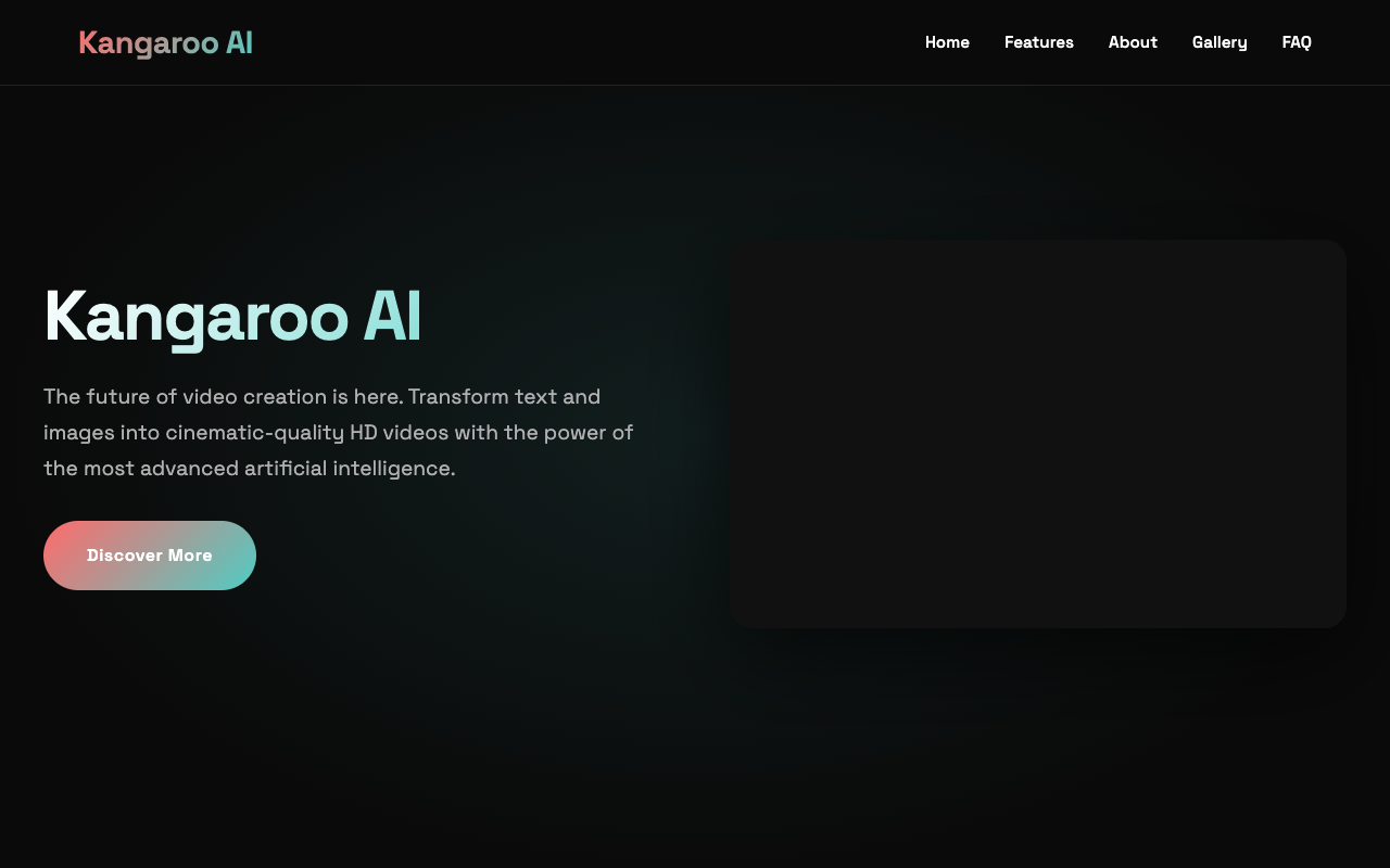 Kangaroo AI - An intelligent video creator that transforms text and images into stunning HD videos