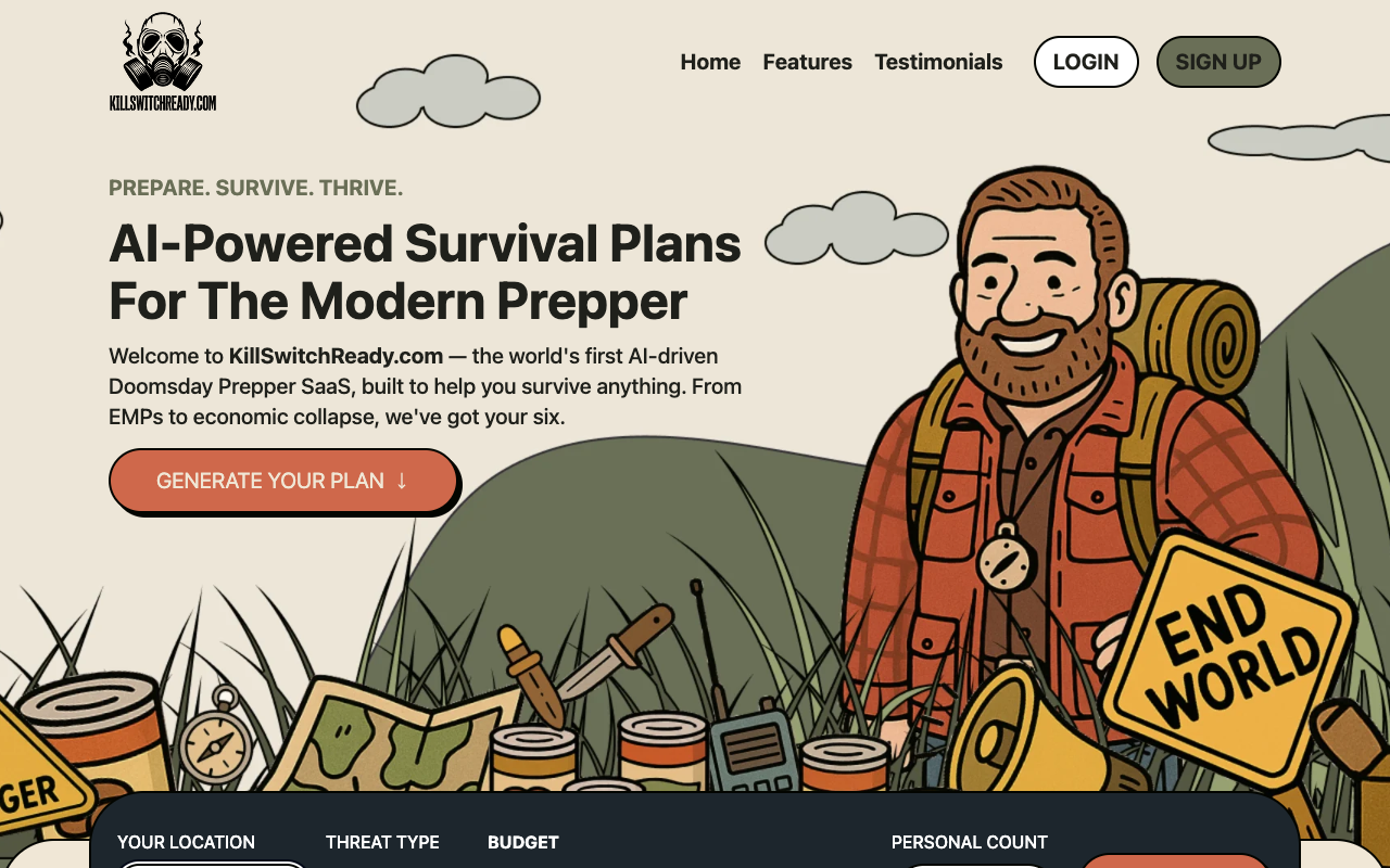 Kill Switch Ready - AI-powered survival plans for any disaster